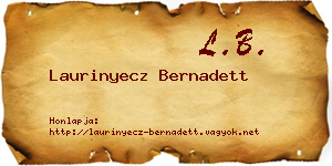 Laurinyecz Bernadett névjegykártya
